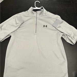Under Armour ColdGear 1/2 Zip Loose Fit Gray Jacket Men's Size L